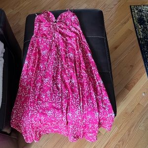 New J. Crew Pink floral cotton dress XXS